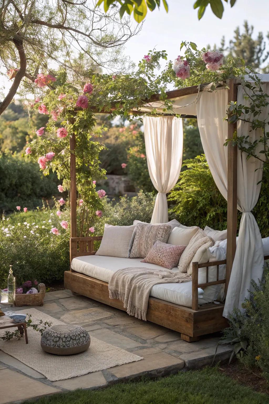 Unwind in luxury with a plush outdoor daybed.
