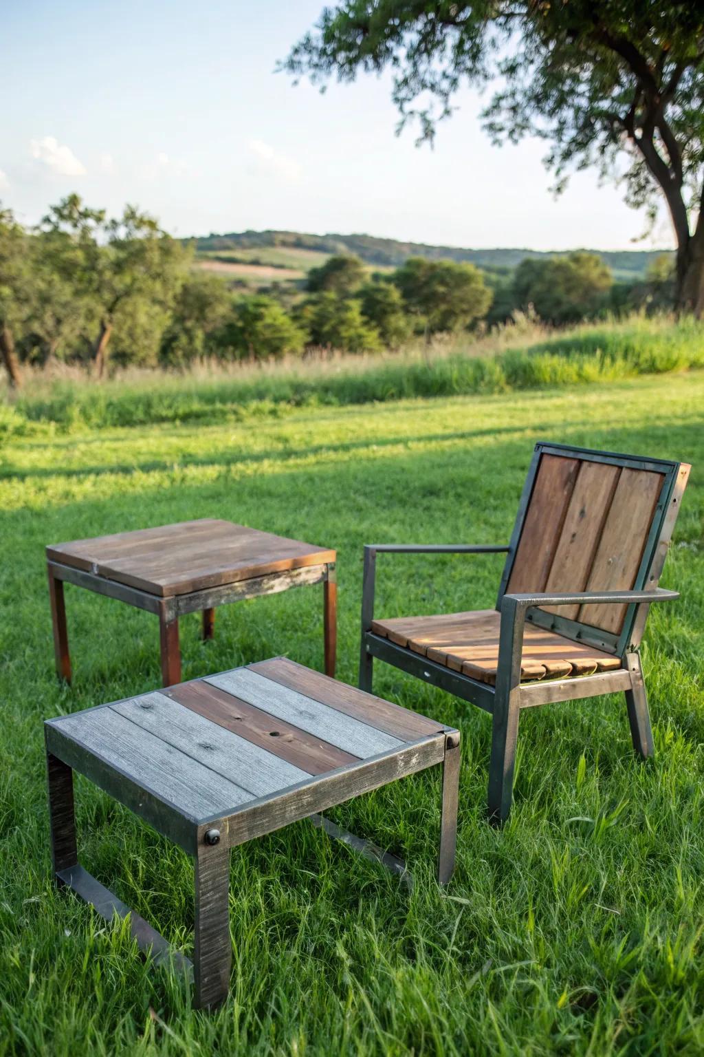 Eco-friendly furniture enhancing green spaces.