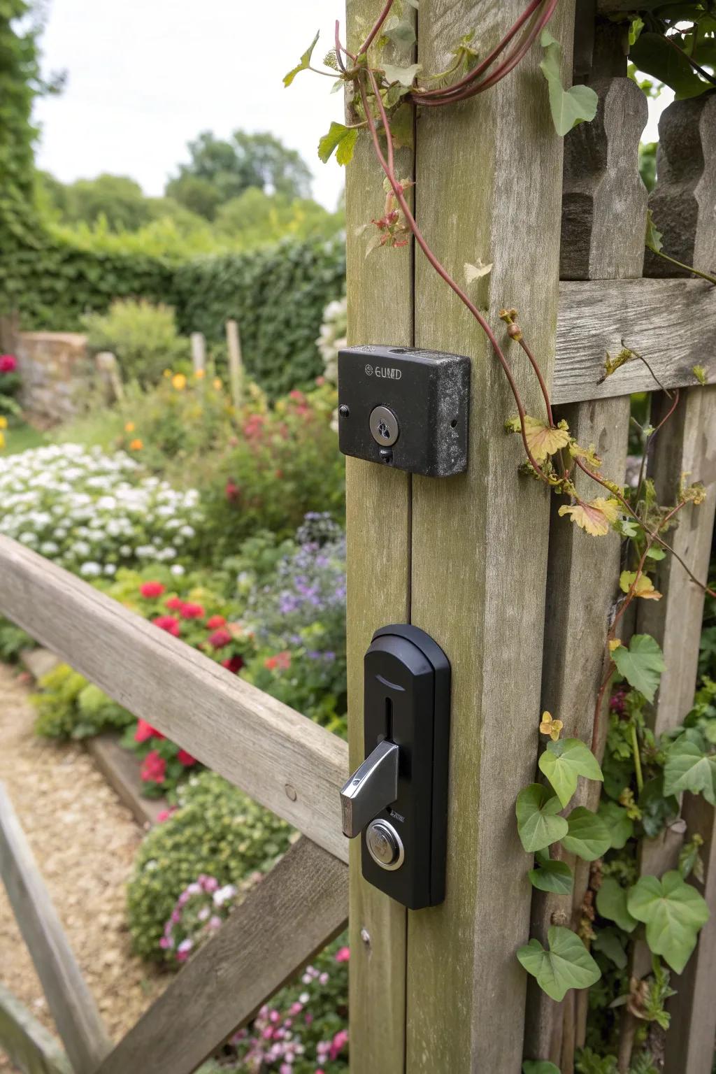 A sustainable, eco-friendly gate lock option.