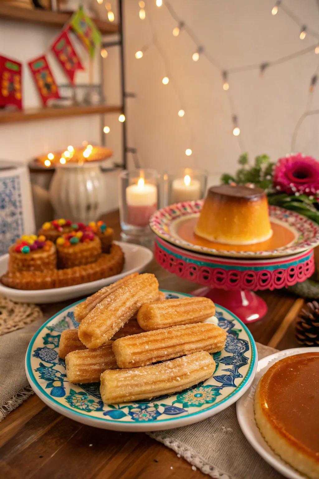 Traditional Mexican desserts offer a sweet ending.