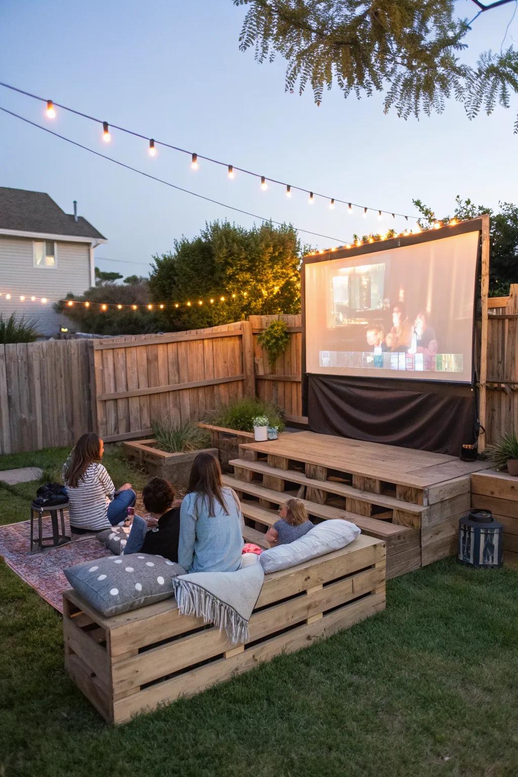 Create a dynamic viewing experience with DIY stadium seating.
