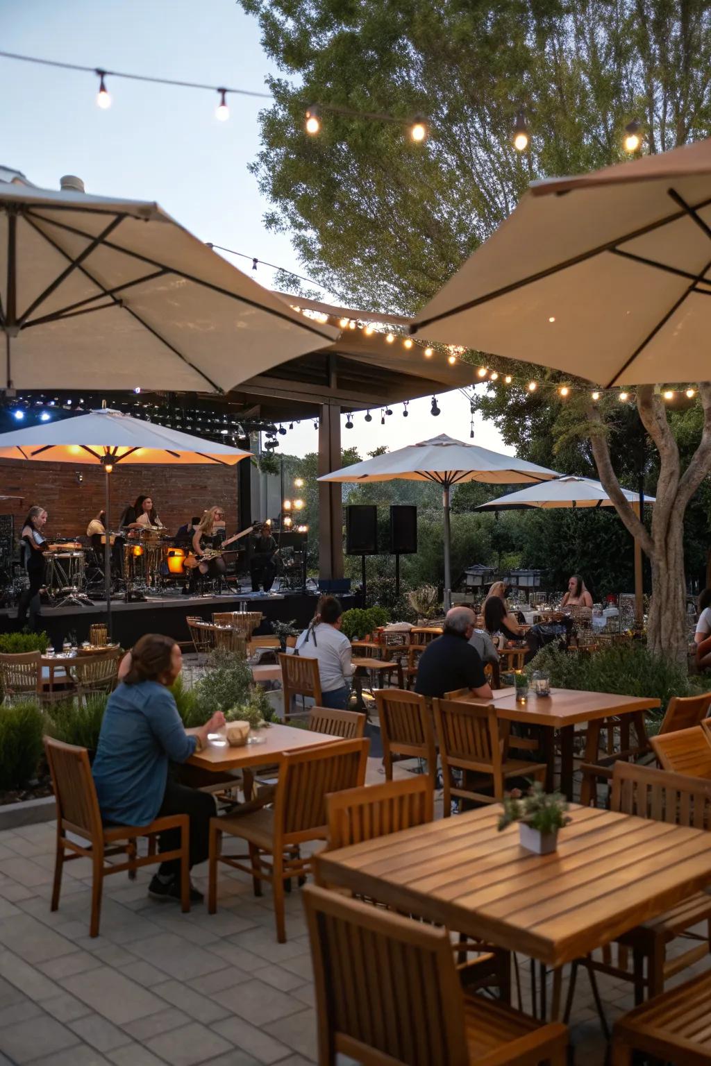 Live entertainment adds excitement and engagement.
