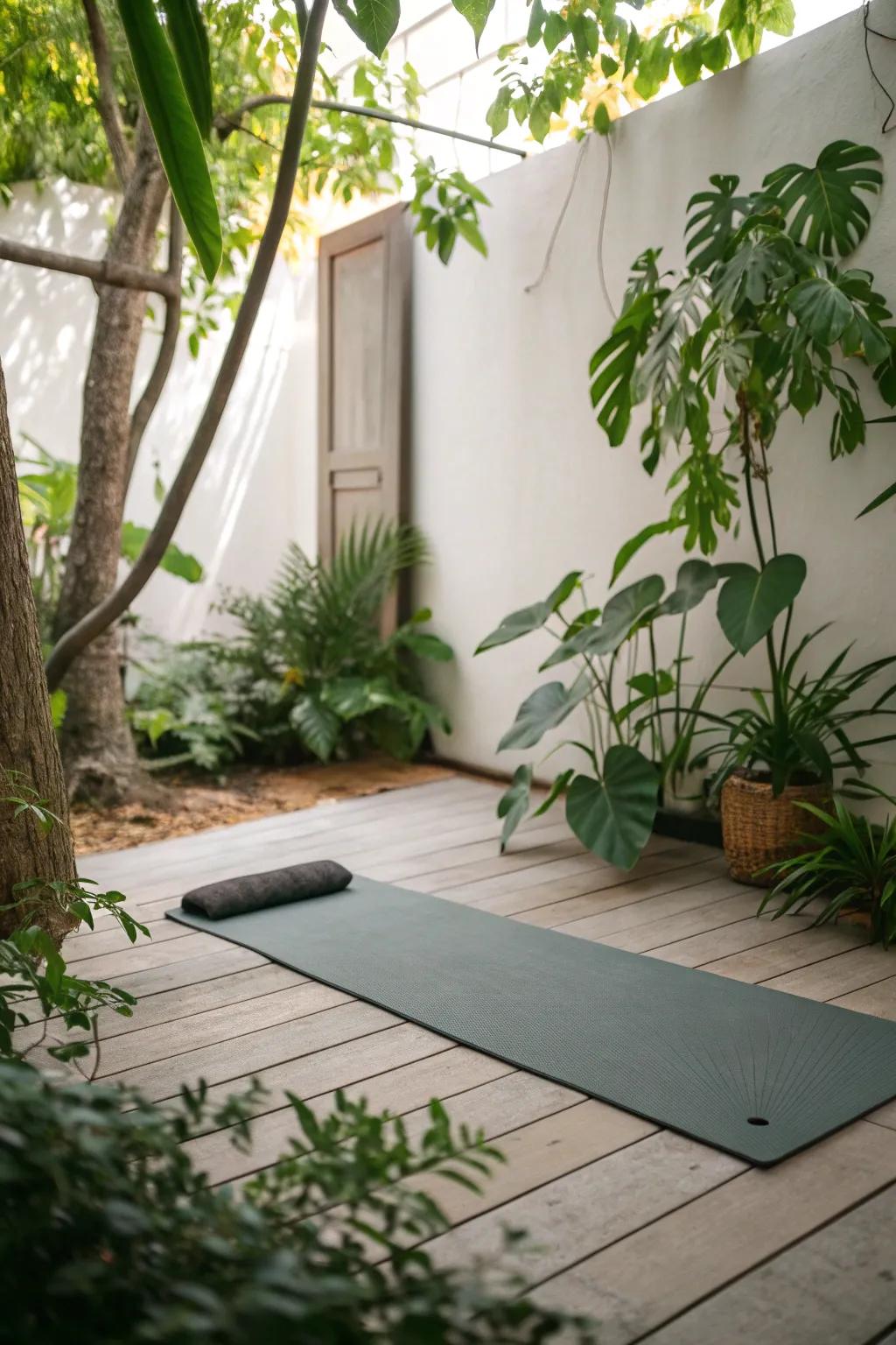 A zen meditation spot providing a peaceful retreat.