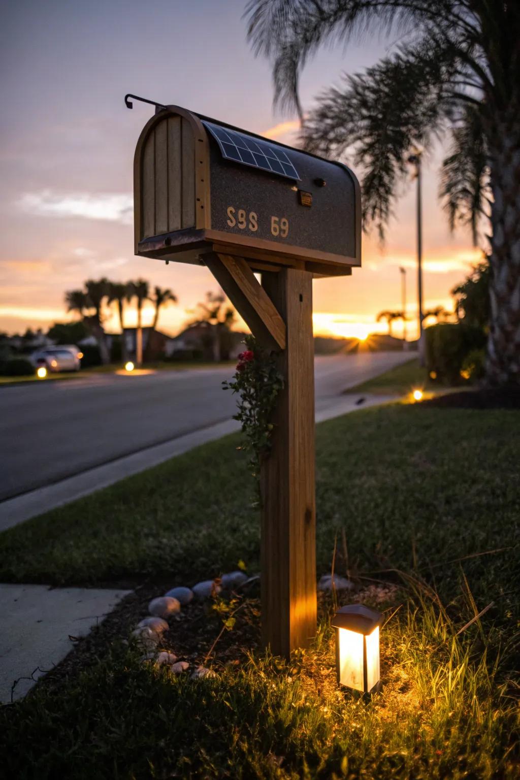 A mailbox that shines bright with integrated lighting.