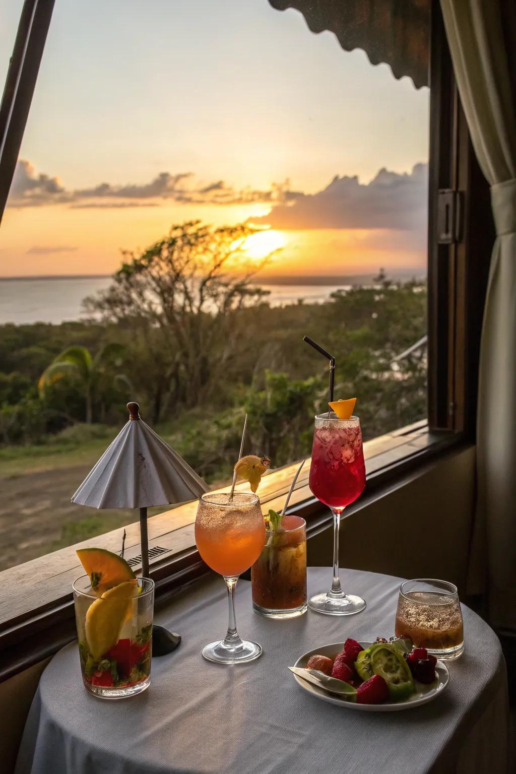 Cheers to breathtaking sunsets and good company.
