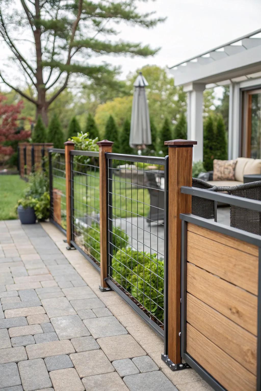 Metal and wood combinations provide a durable and natural look.