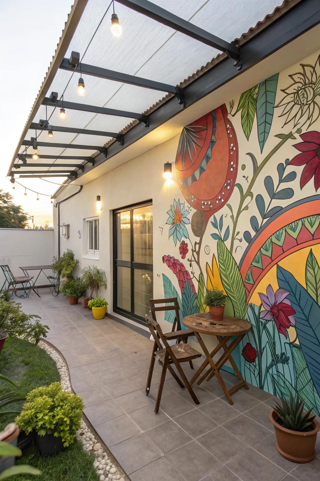 Infuse creativity into your patio with unique outdoor art.