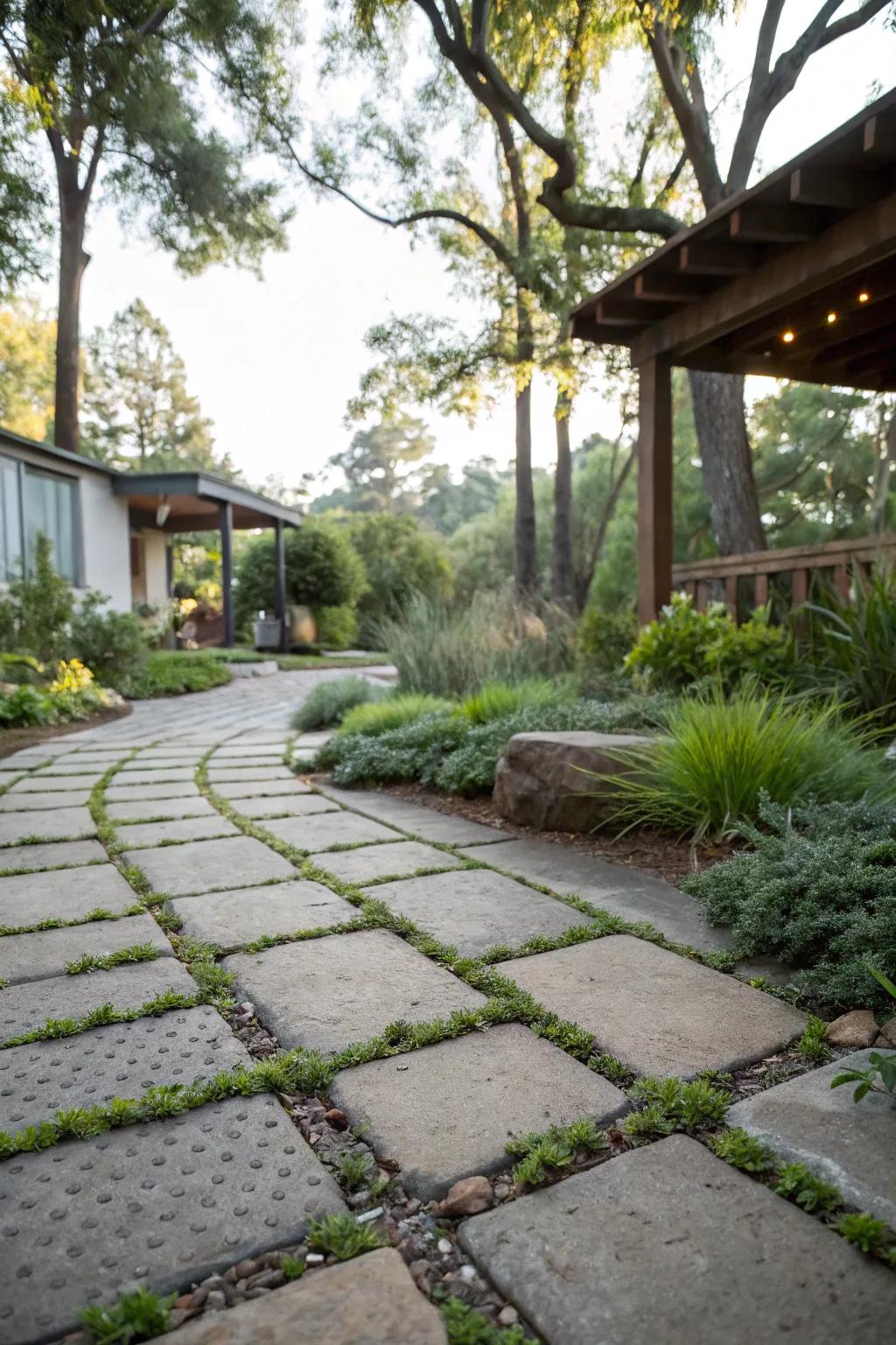 Permeable pavers offer eco-friendly drainage solutions.