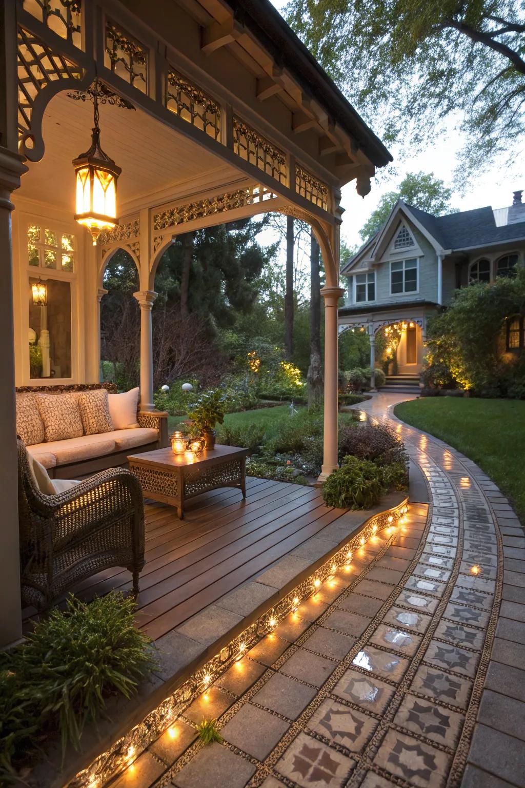 Glass pavers add a touch of elegance and magic.
