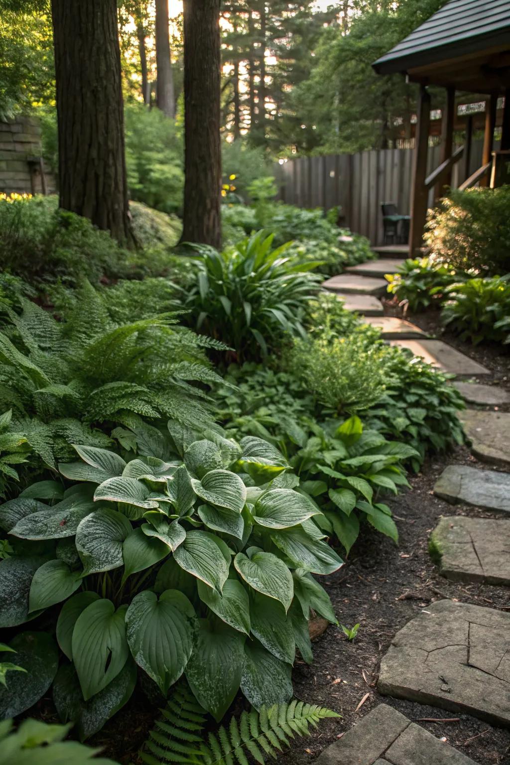 Shade gardens offer lush beauty in low light.