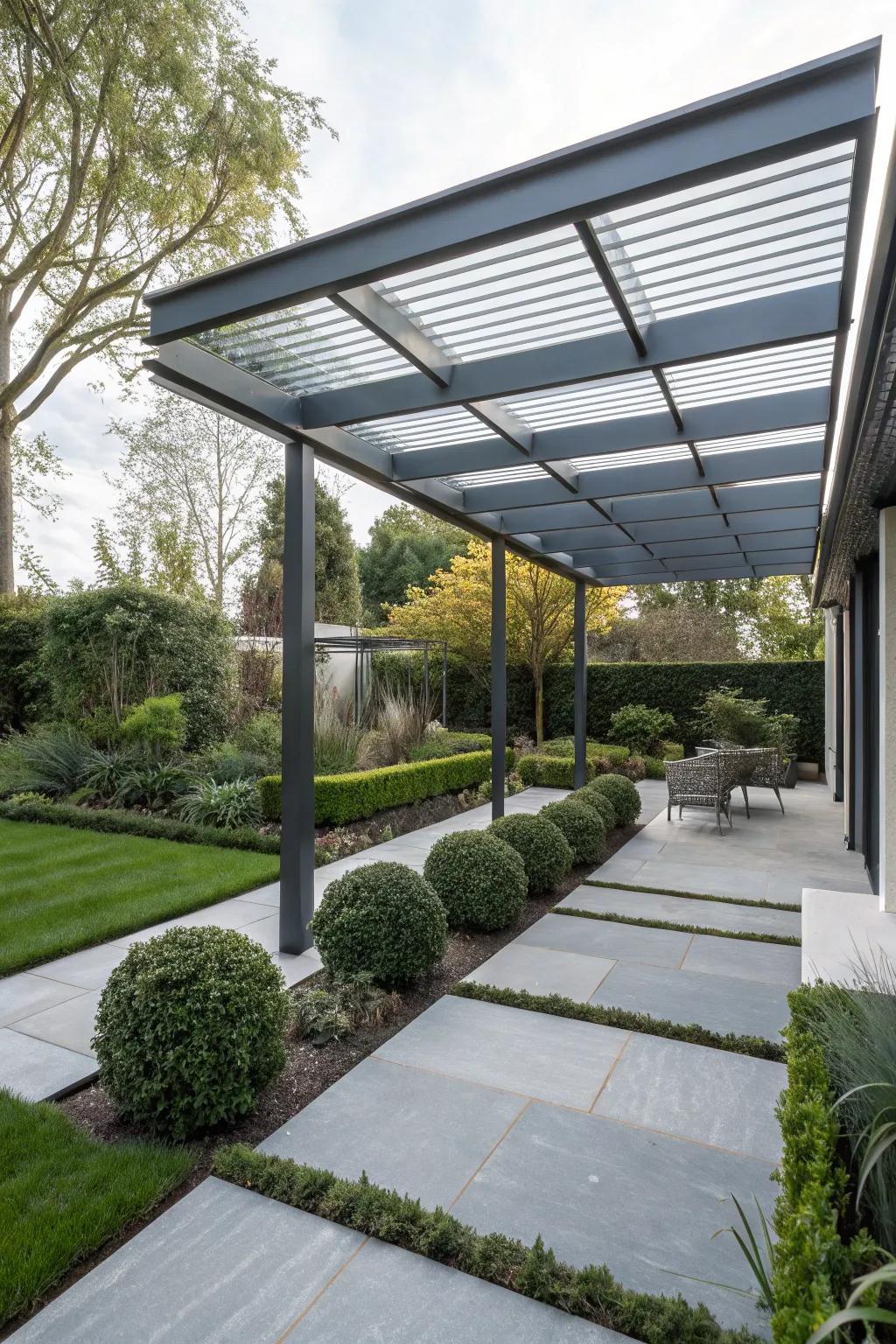 Metal sheets provide durability with a modern edge.