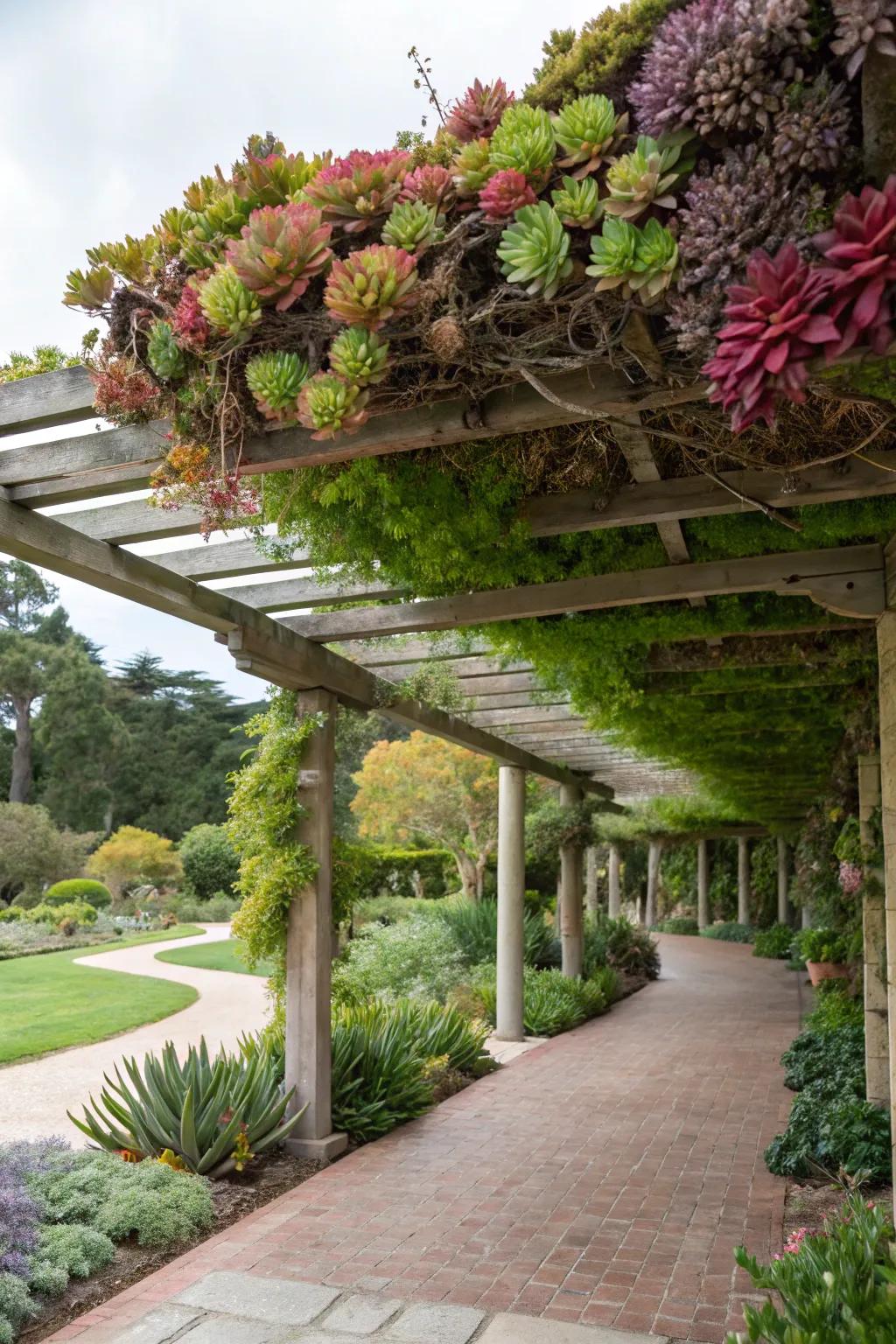 Succulent green roofs add unique beauty and insulation.