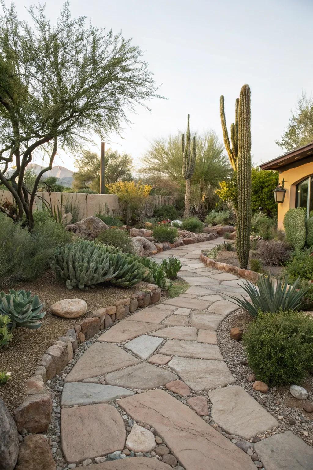 Stone pathways add elegance and function to your garden.