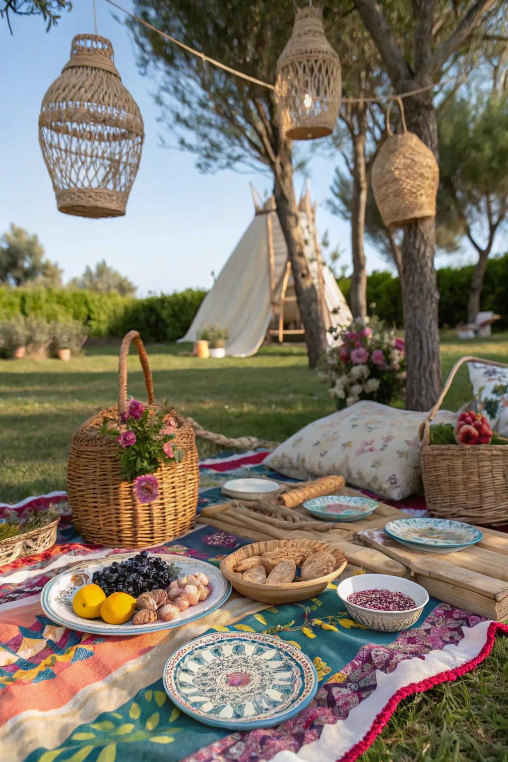 A themed picnic creating a unique and immersive experience.