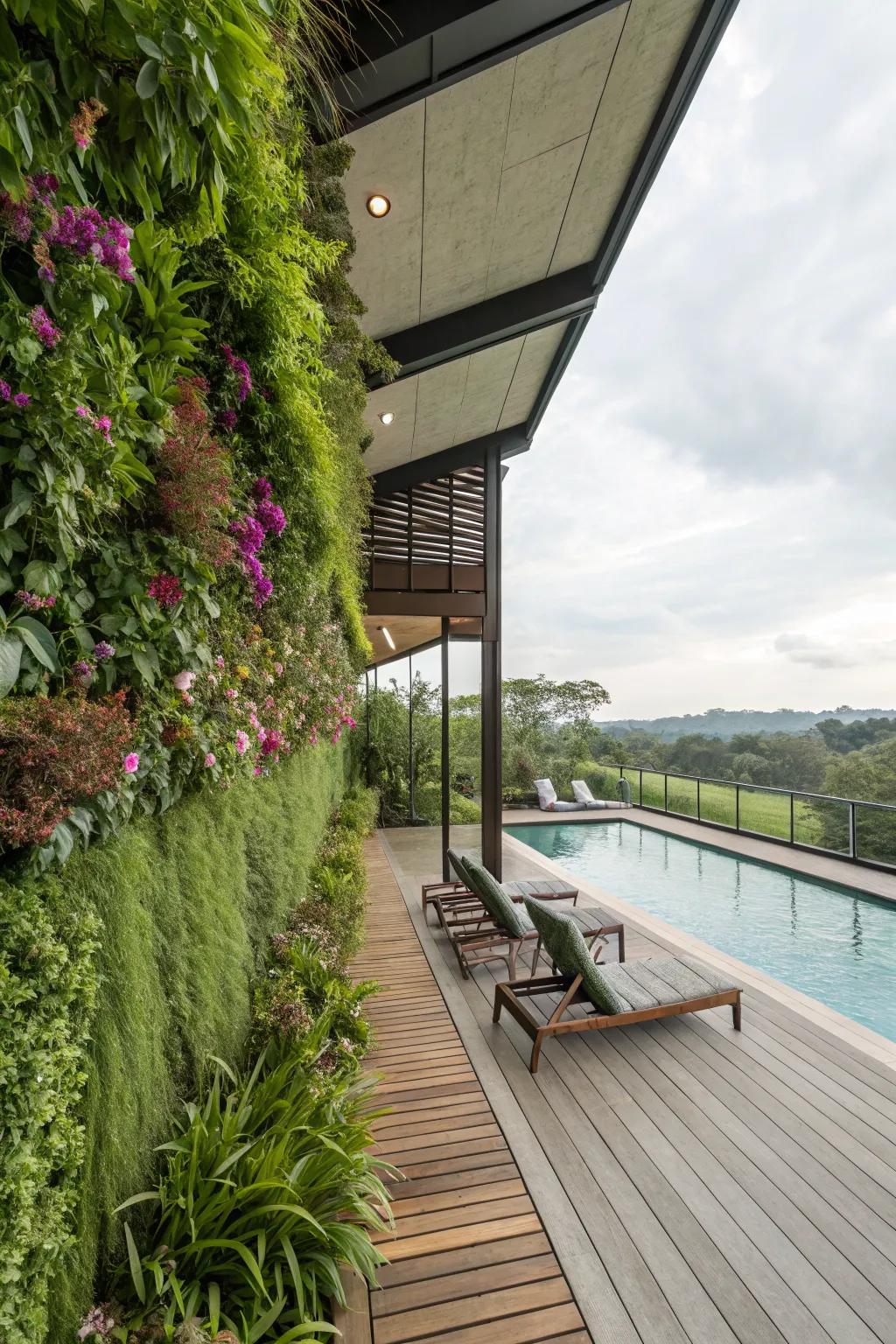 Living walls offer a green, vibrant privacy solution.