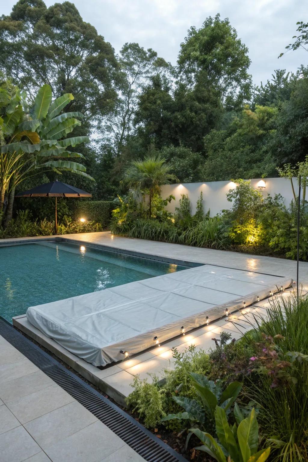 Eco-friendly pool covers help maintain cleanliness and efficiency.