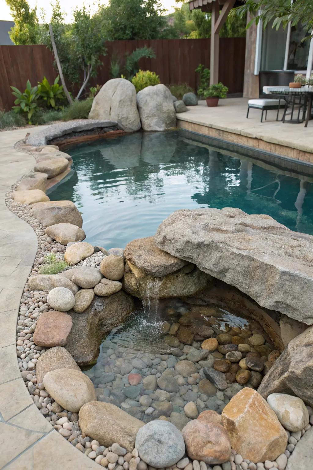 Rock pools for pets add fun and functionality for animal lovers.