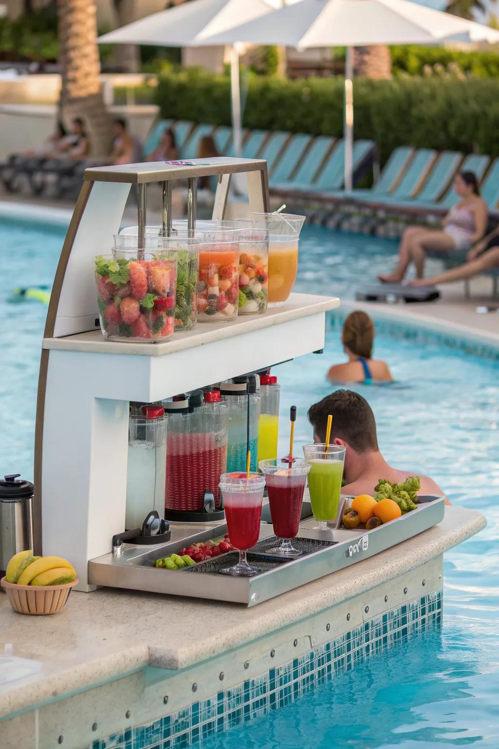 Interactive drink stations encourage creativity and fun.