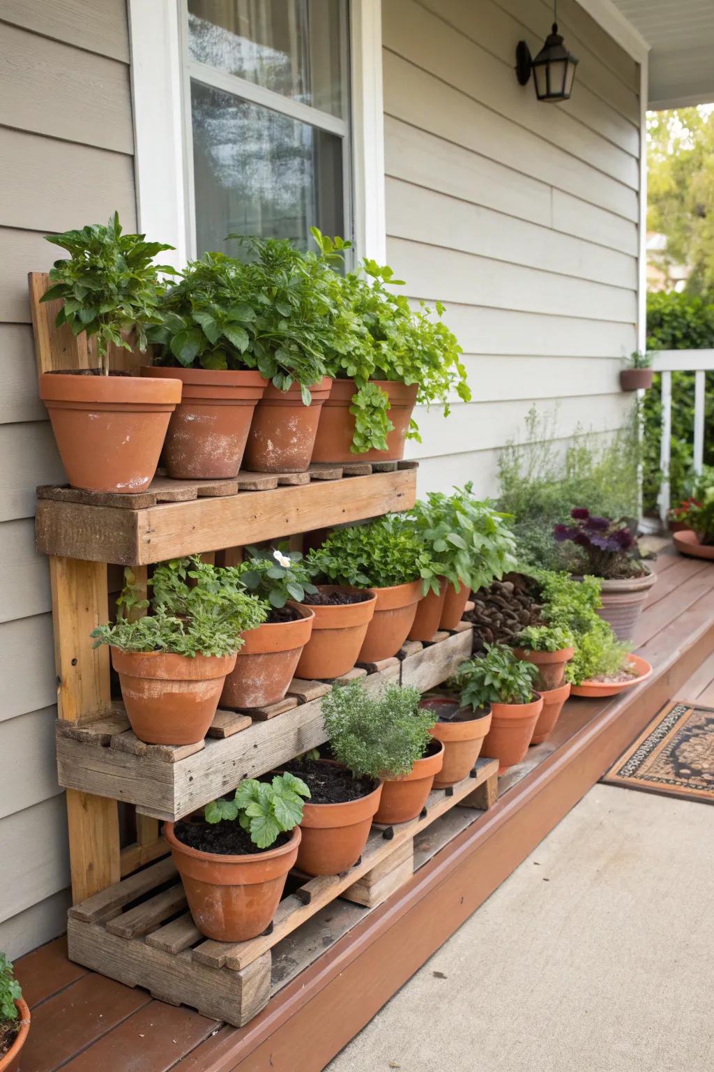 Turn pallets into living art with a pallet garden.