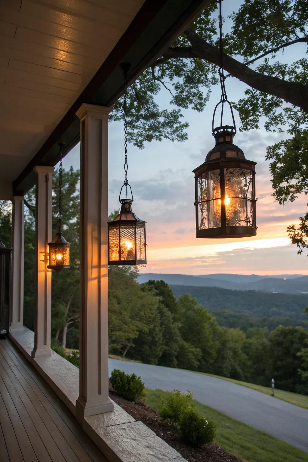 Frame the view with strategically placed lanterns.