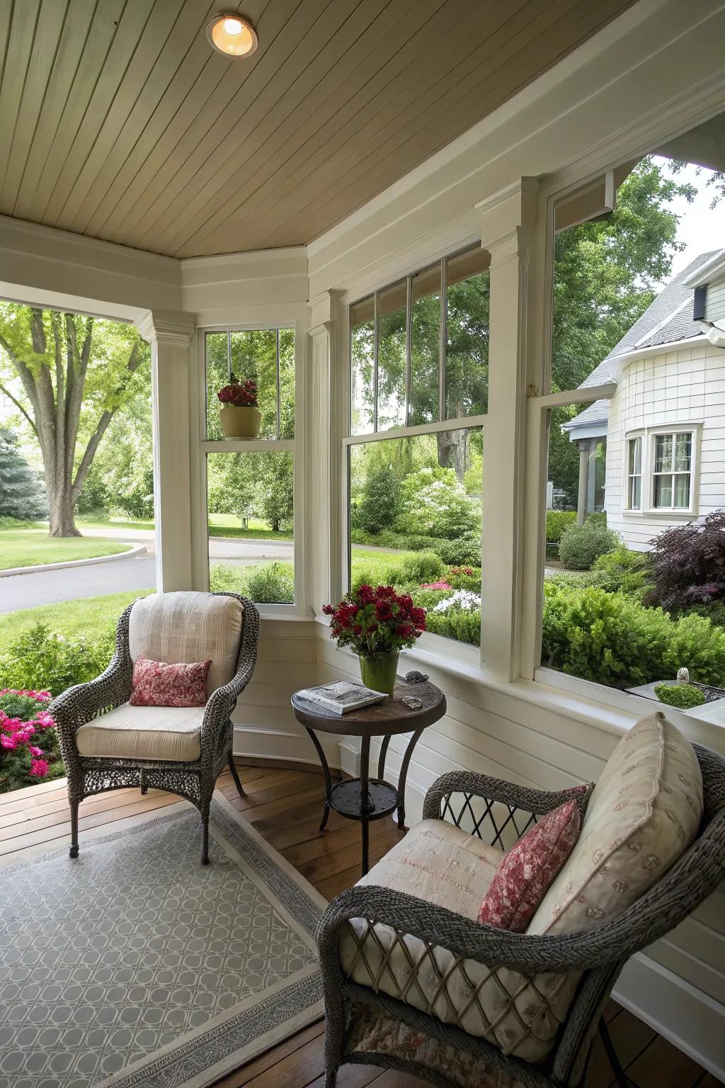 A bay window offering extra space and charm.
