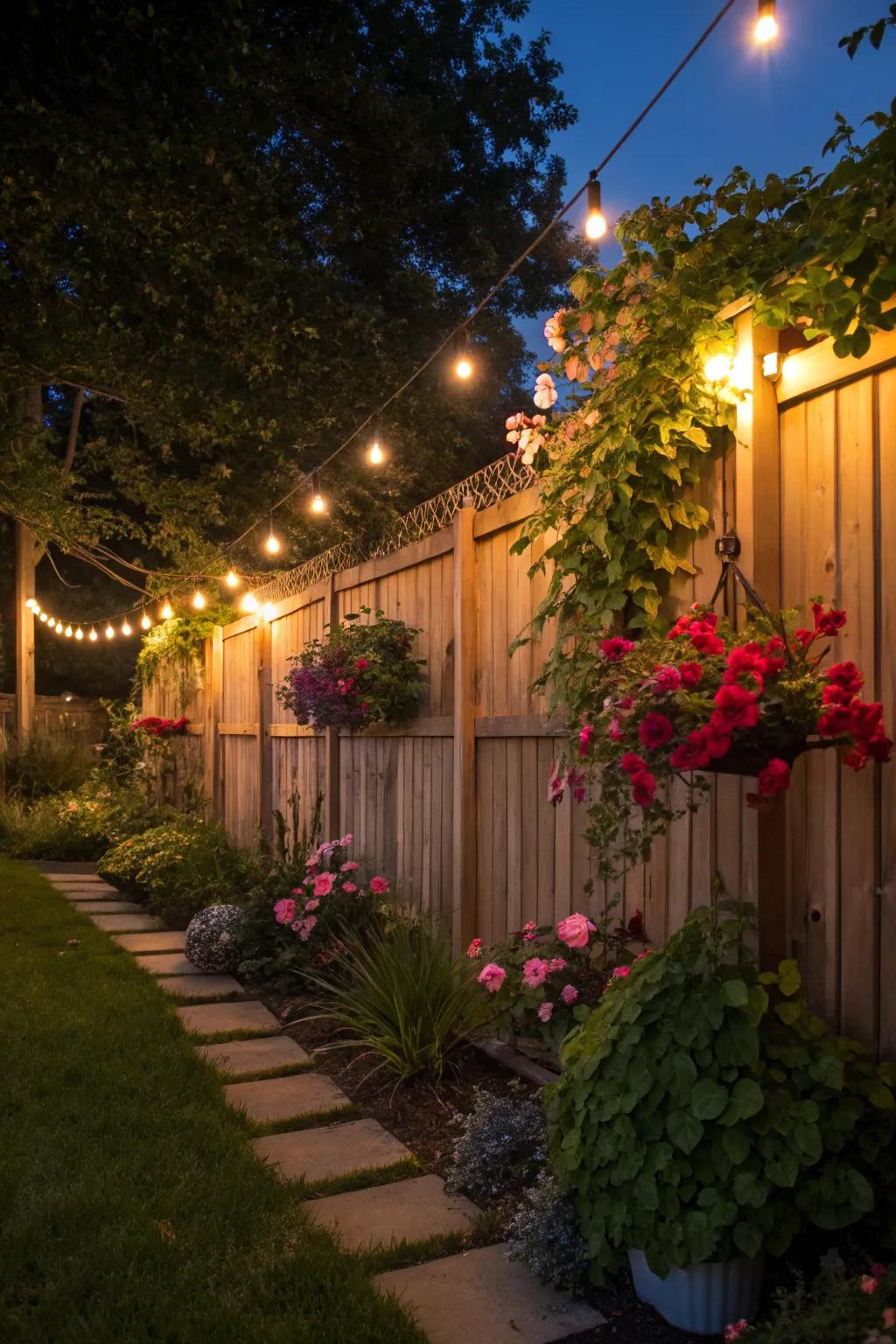 Mixing light sources adds depth and interest to your garden lighting.