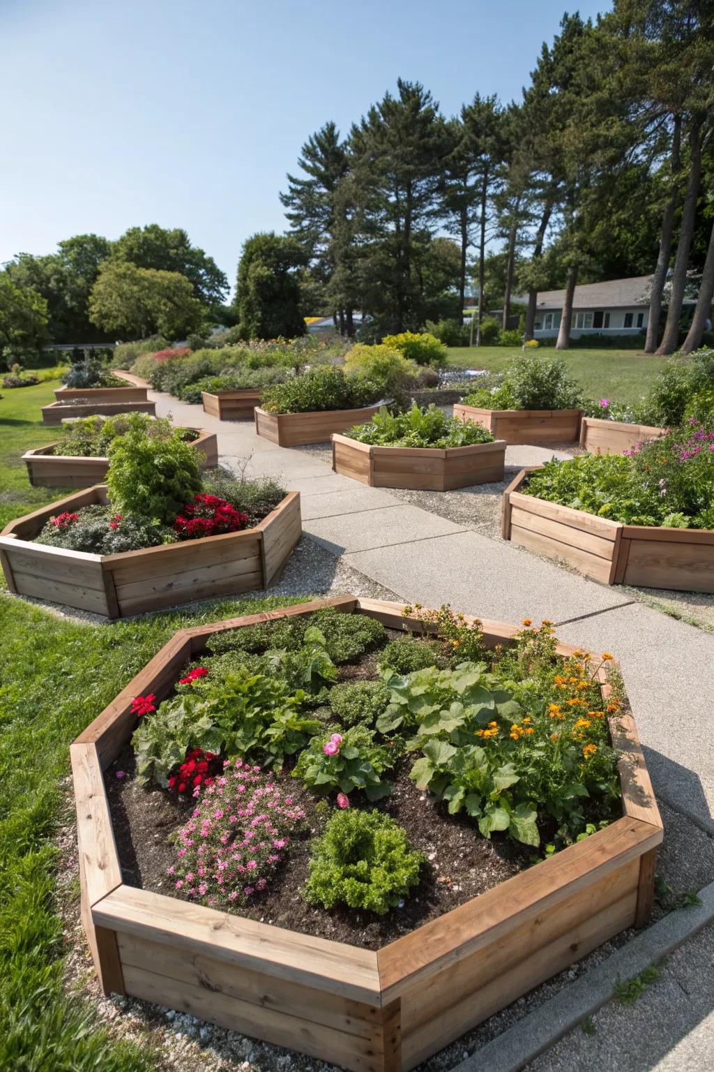 Creative shapes add whimsy and uniqueness to garden designs.