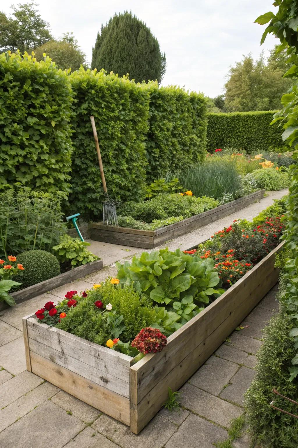 Living hedges provide a natural and harmonious fencing solution.