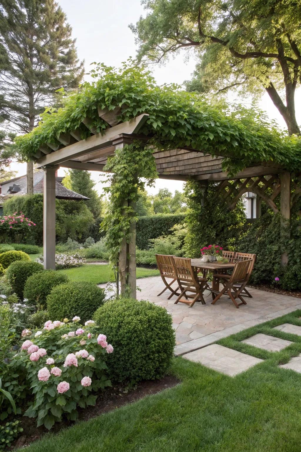 Pergolas add elegance and shade to your garden.