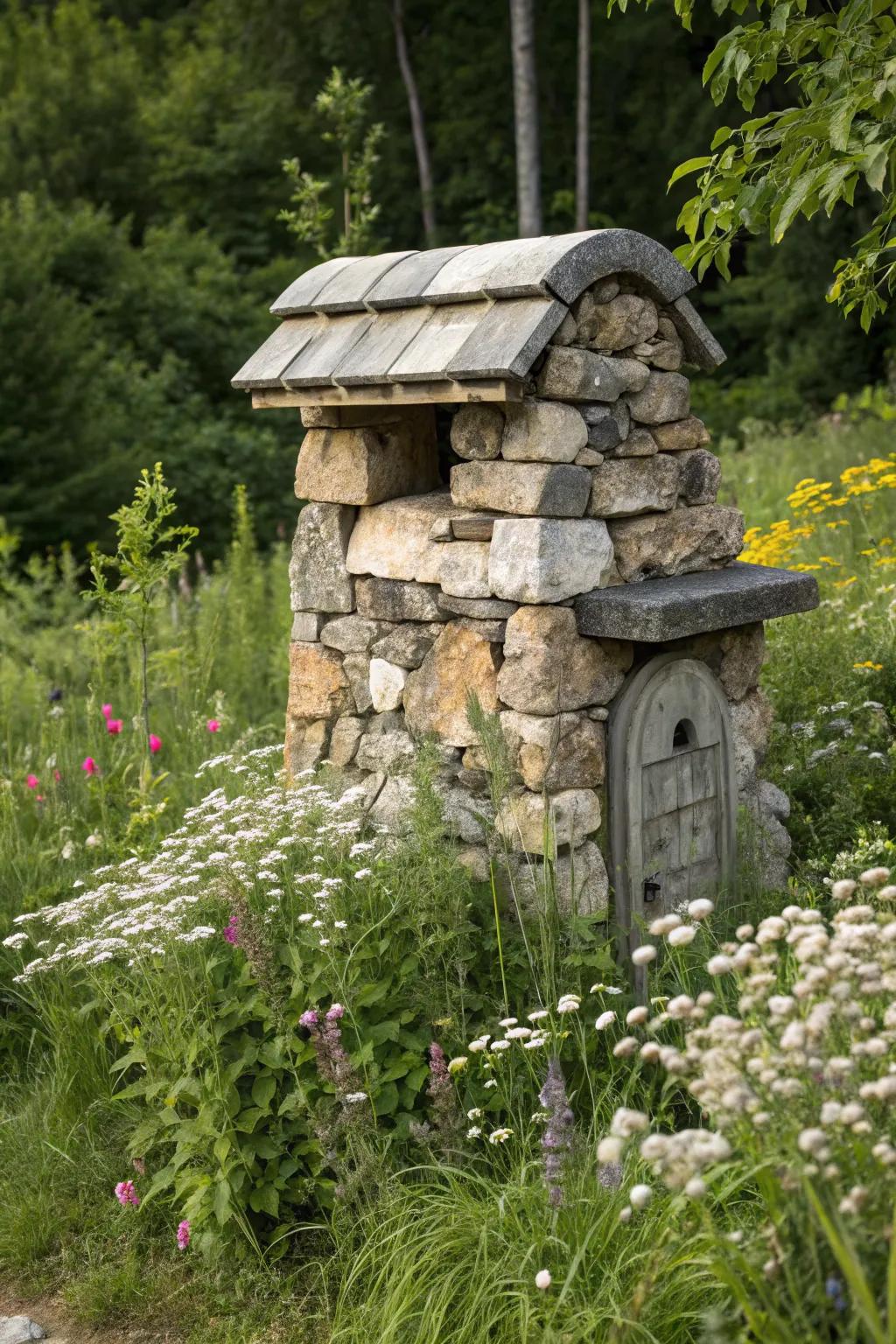 Reclaimed materials give this mailbox an eco-friendly edge.