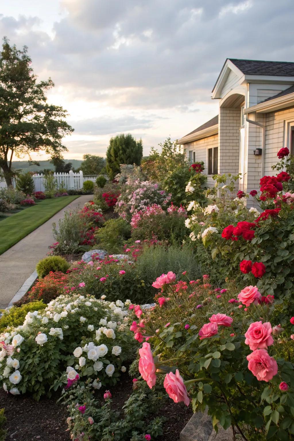 A garden that evolves with seasonal plant swaps.