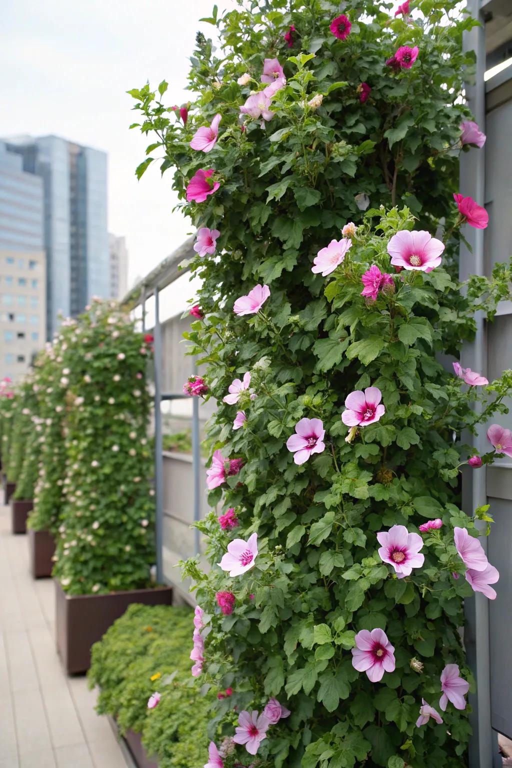 Go vertical with Rose of Sharon.