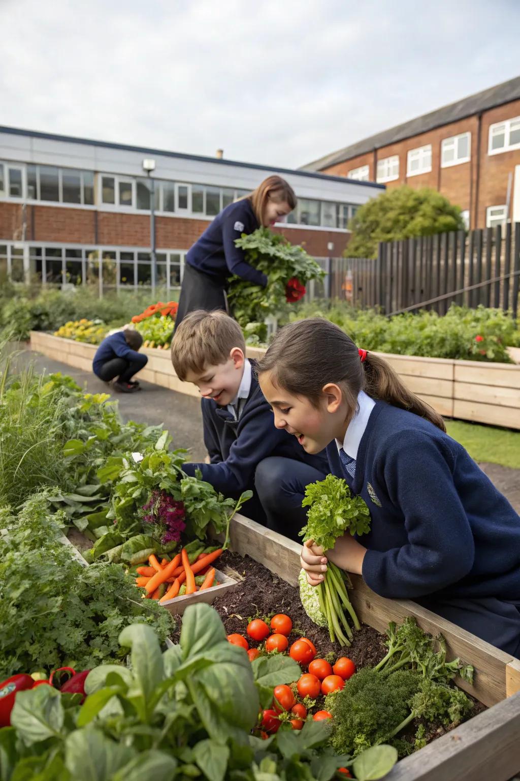 An edible garden where learning and taste buds thrive.