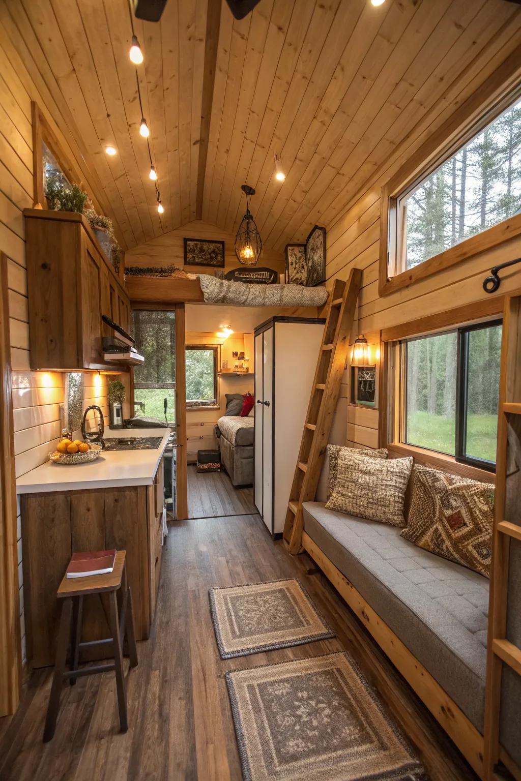 A tiny house lifestyle in a shed cabin
