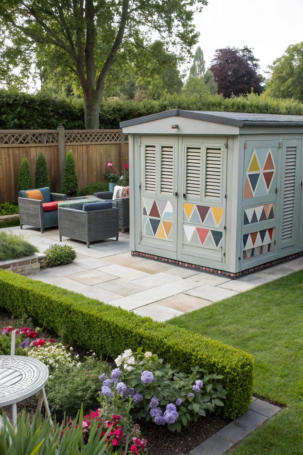 Geometric designs add a modern edge.