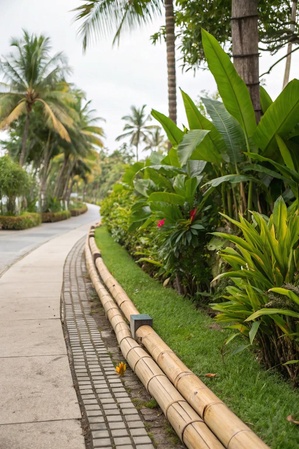 Bamboo offers an eco-friendly exotic touch.