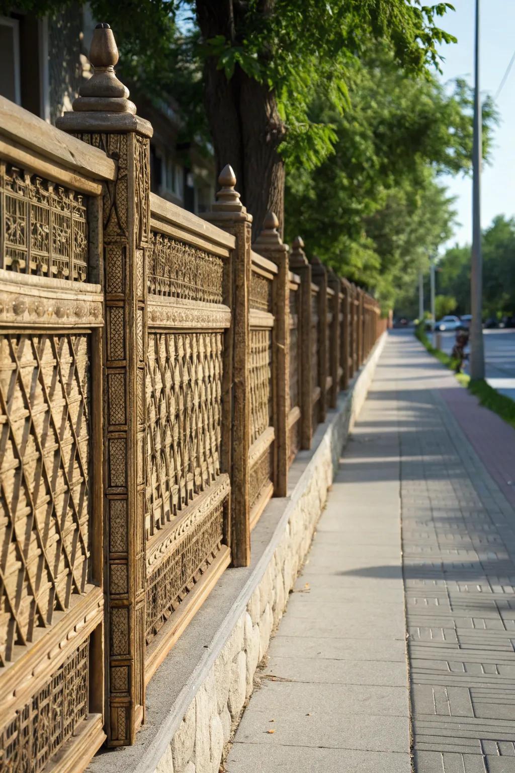 Woven wood fences bring a touch of artistry to your landscape.