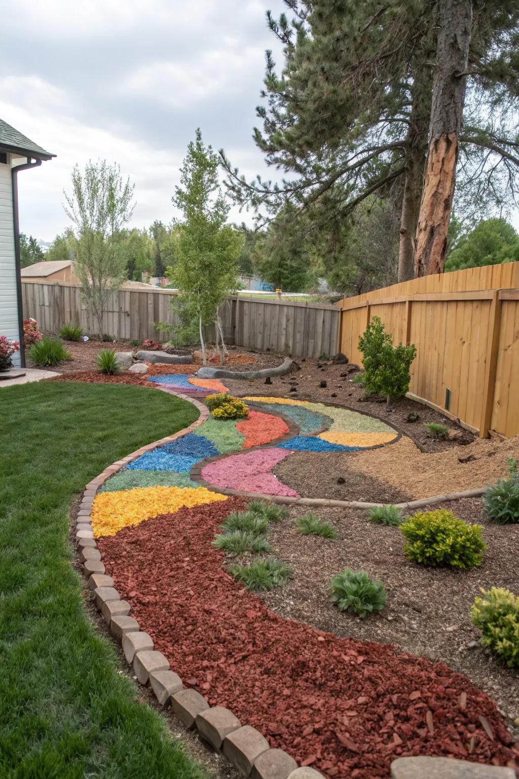 Mulch designs can add a unique touch to your landscape.