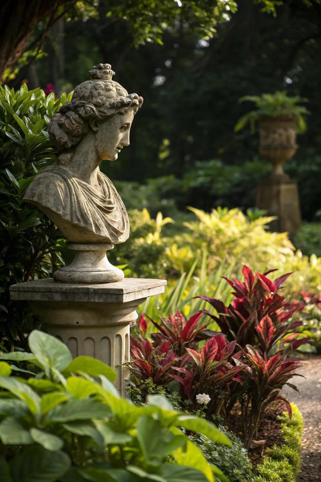 Garden art adds personality and charm.