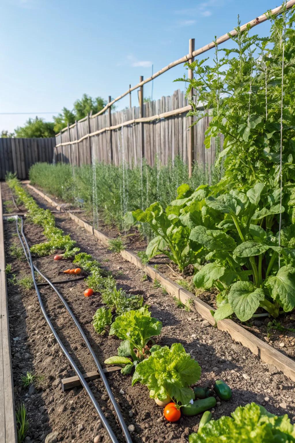 Water-wise gardening ensures sustainability and plant vitality.