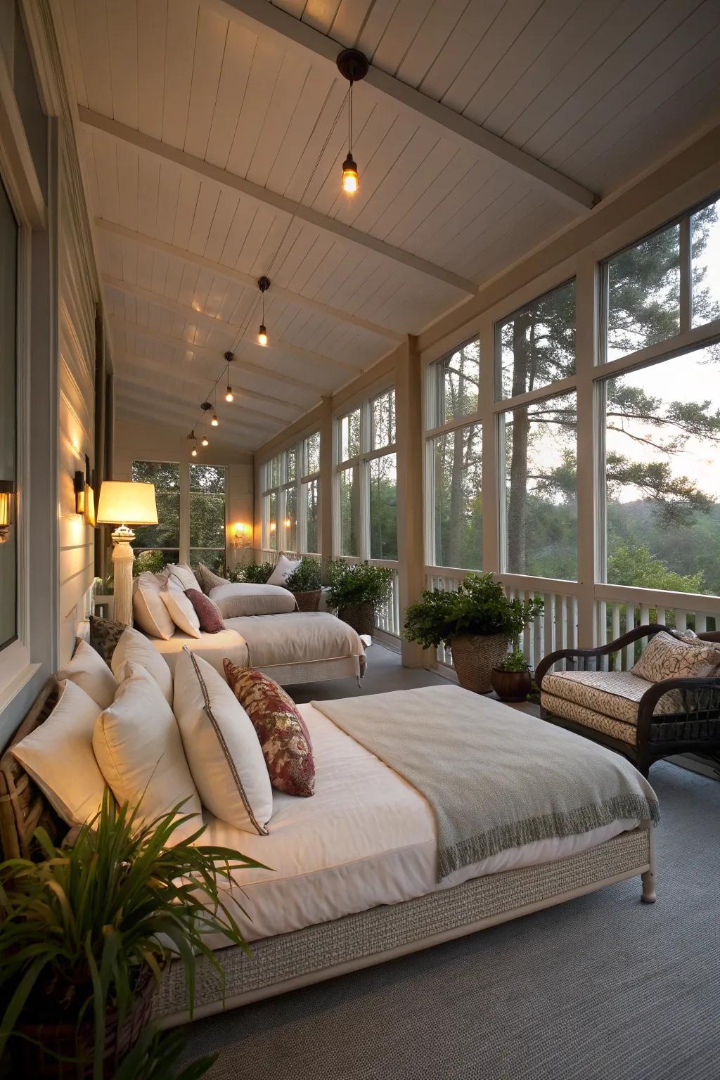 A multi-bed setup is perfect for accommodating guests.