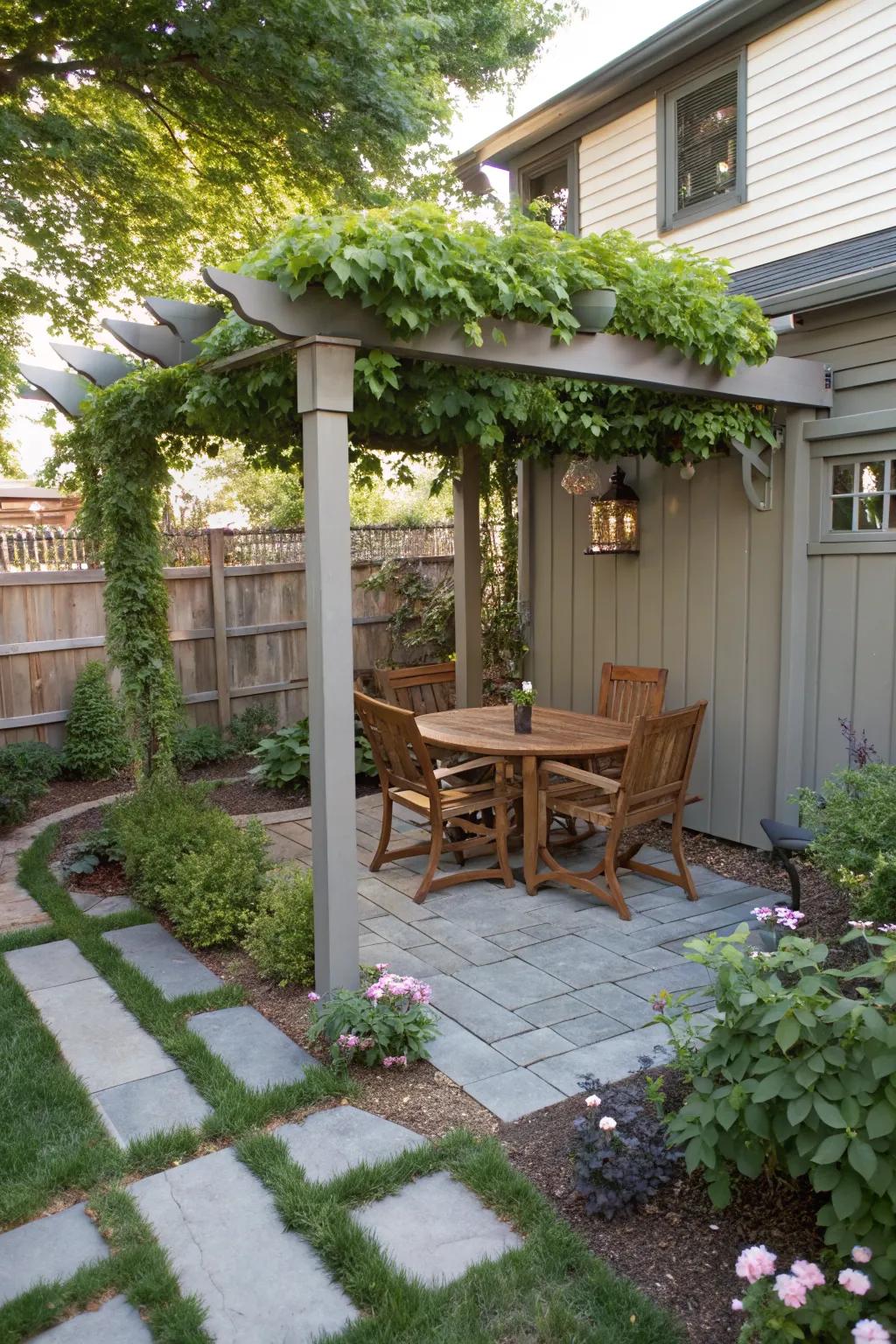 Shade structures offer comfort and style.