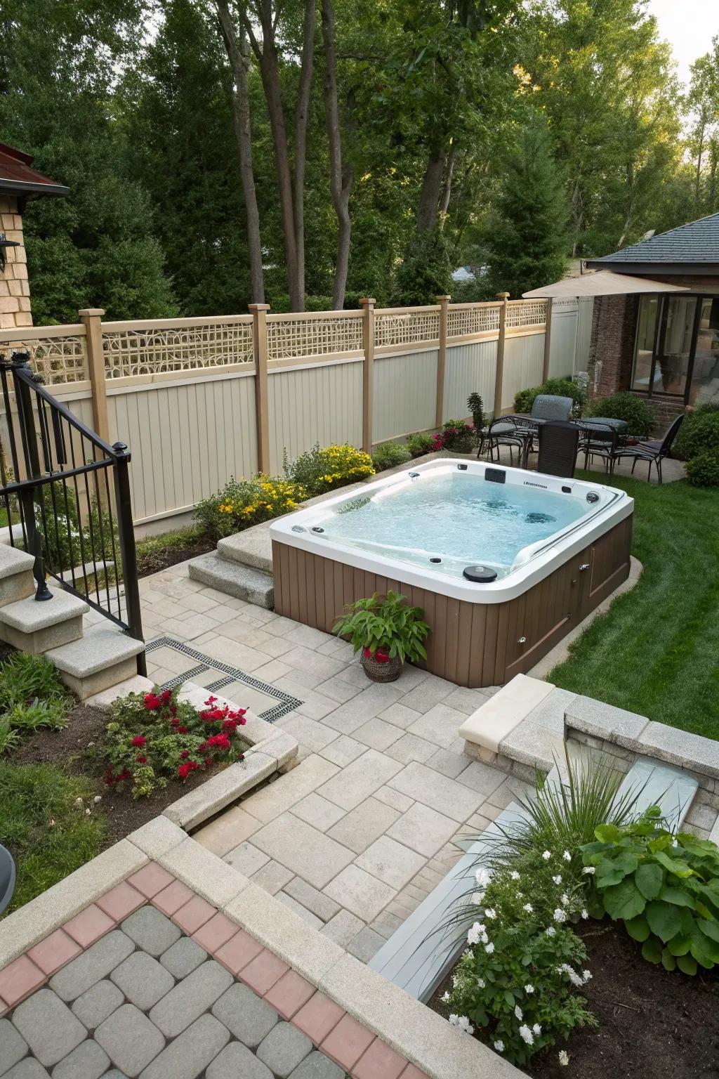 Integrating existing features creates a cohesive and intentional backyard design.