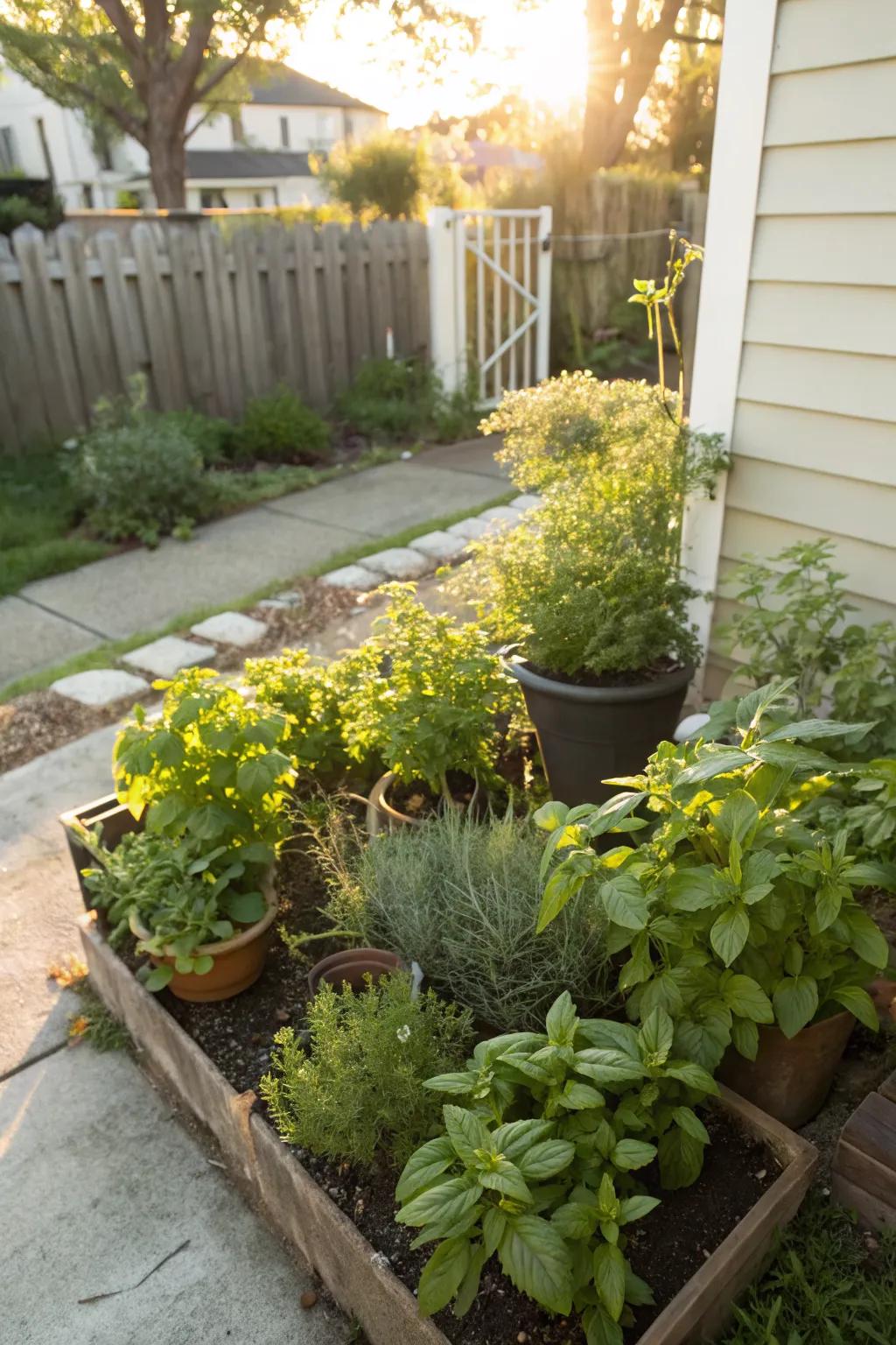 Herb gardens are both beautiful and useful.