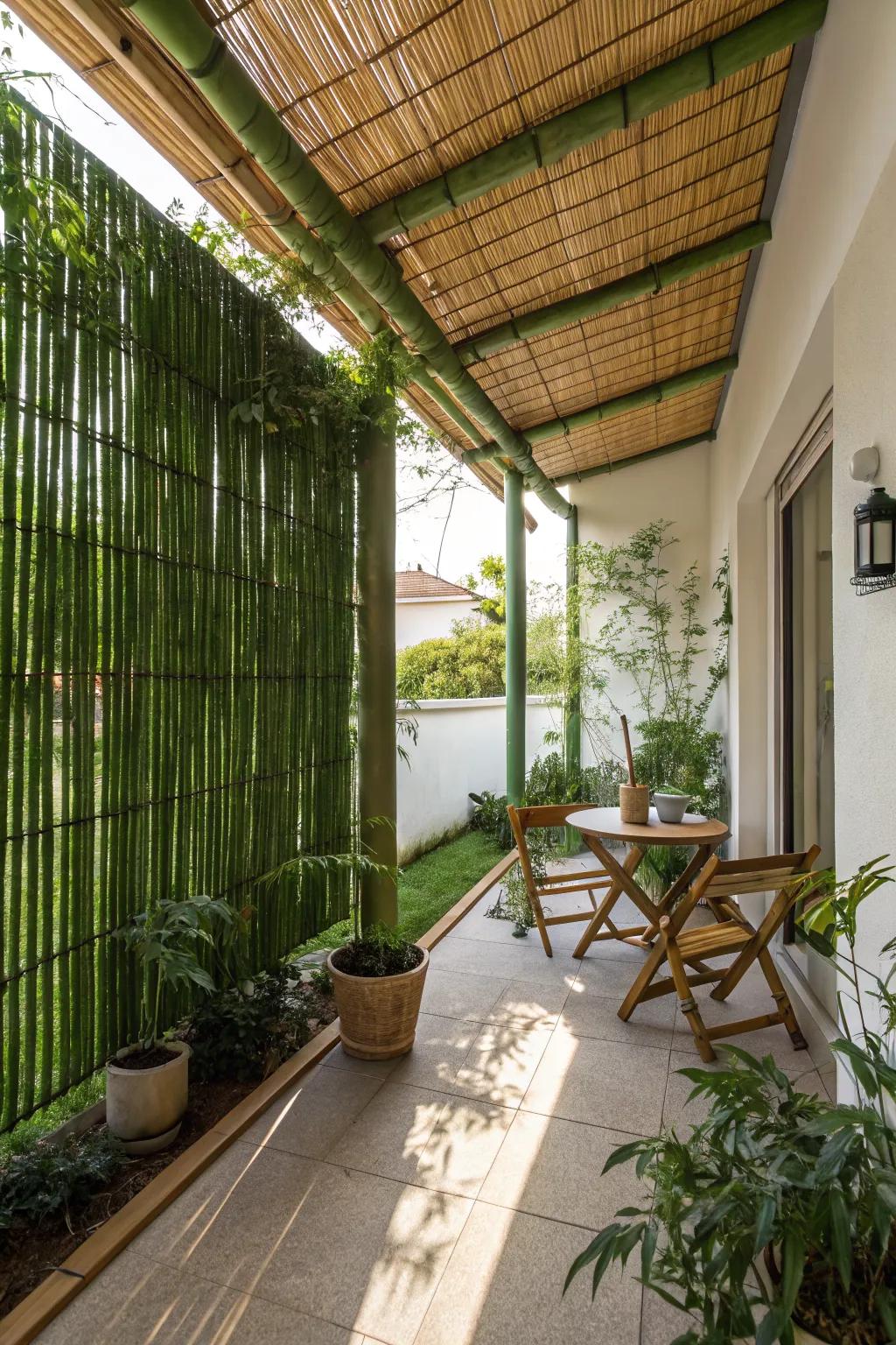 Bamboo shades offer an eco-friendly and stylish shading solution.