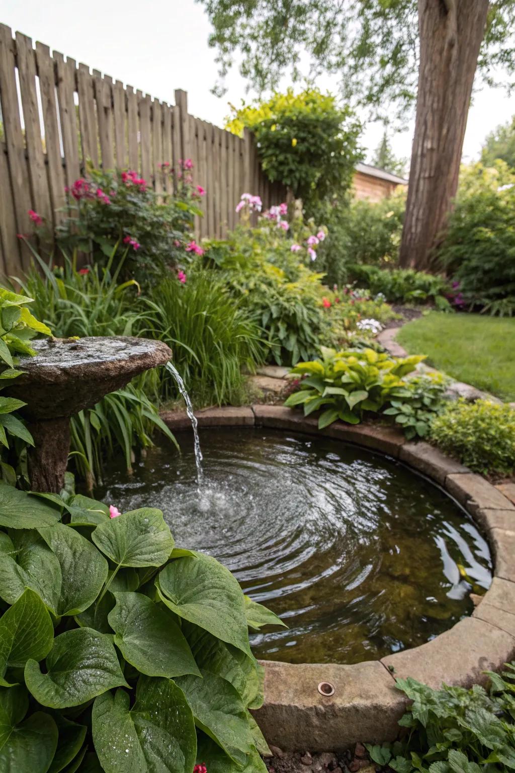 Enhance your nursery's ambiance with a soothing water feature.