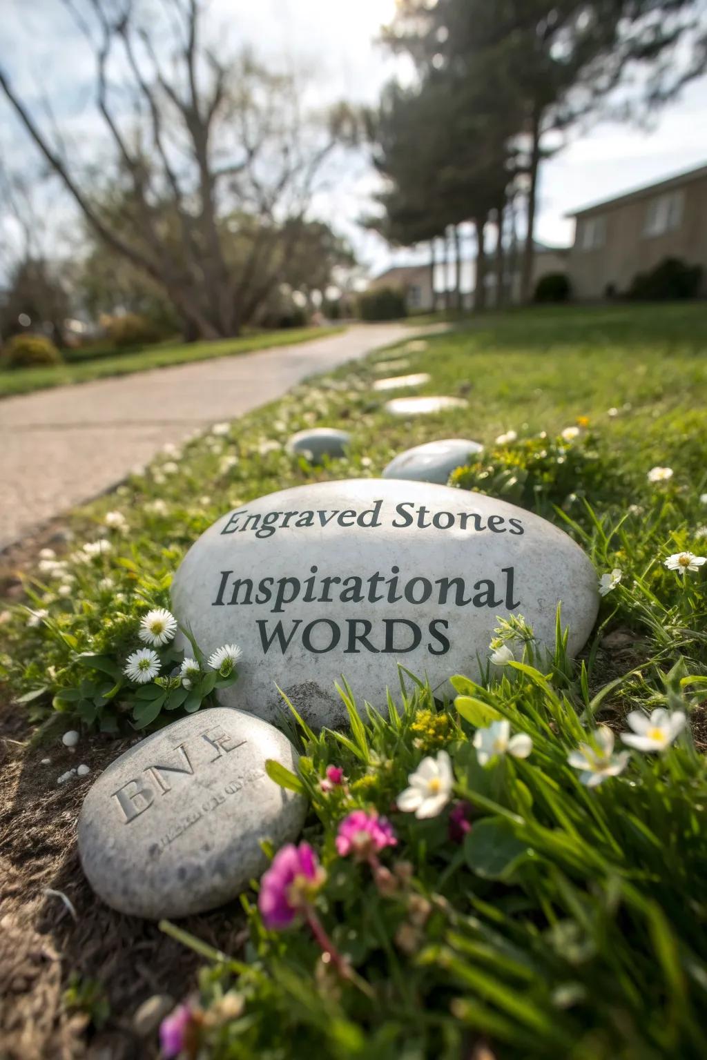 Prayer stones offer inspiration and focus.