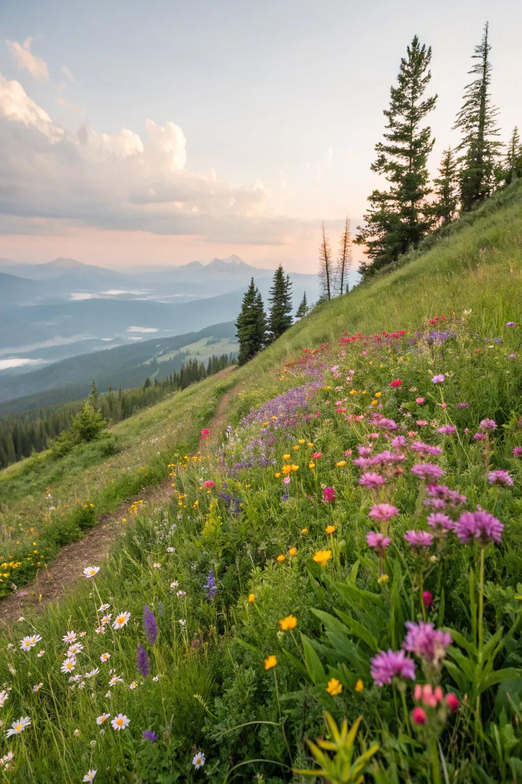 Wildflower meadows offer a burst of color and life.