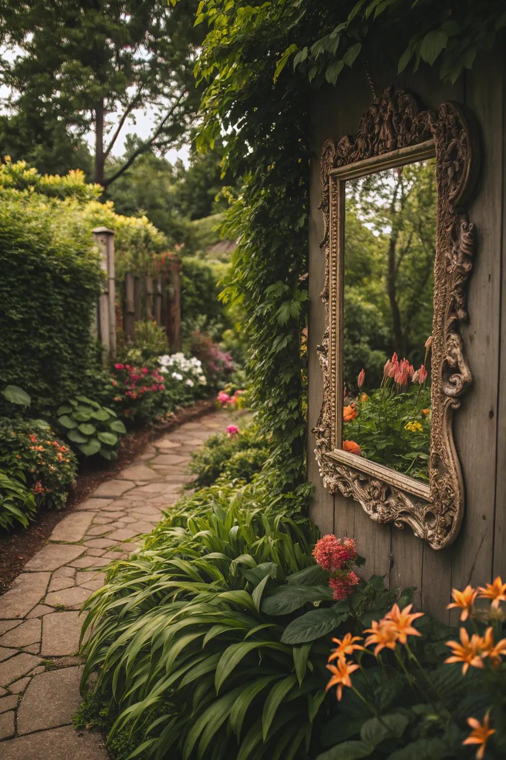 Mirrors create the illusion of a larger space.