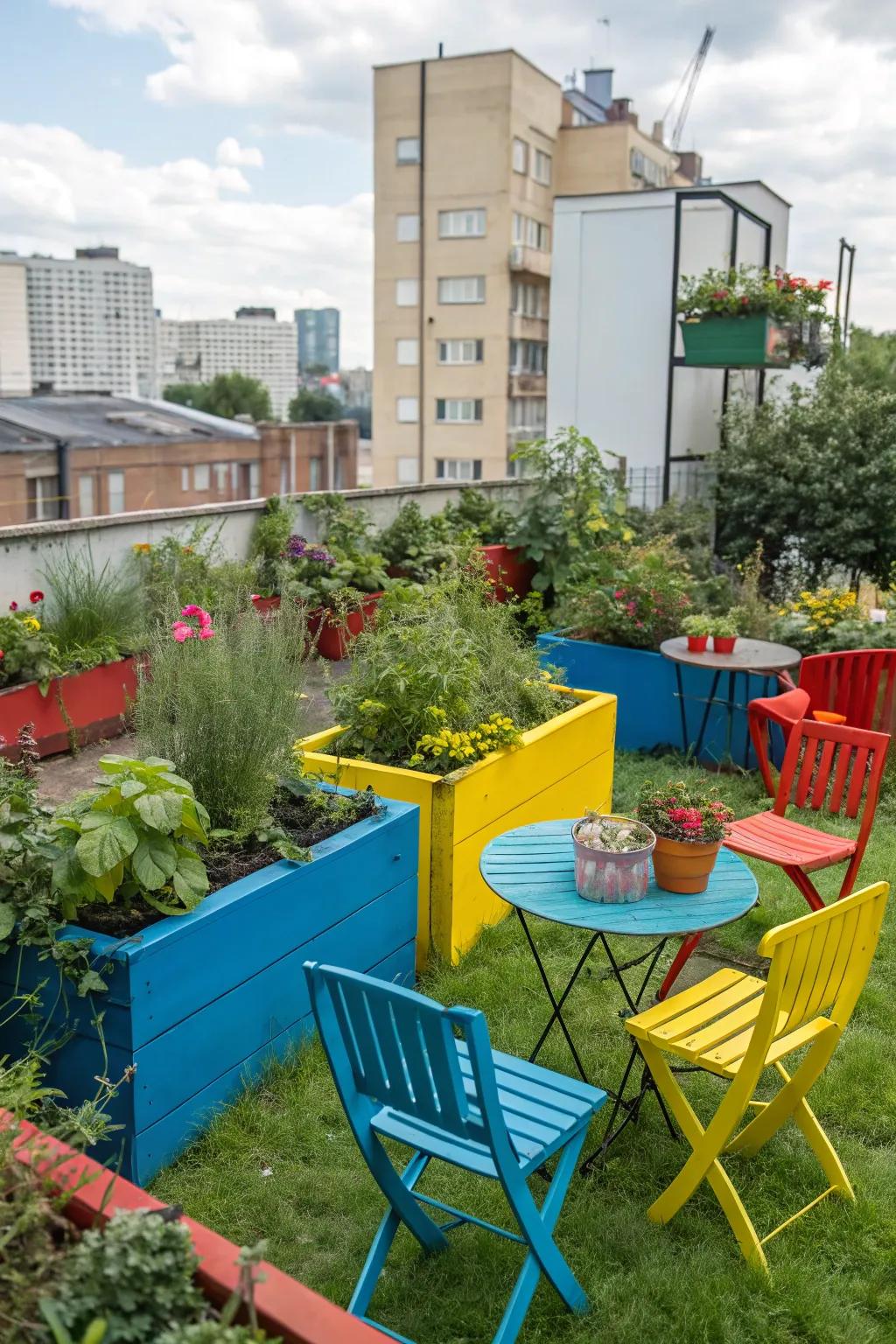 Brighten your garden with bold, colorful elements.